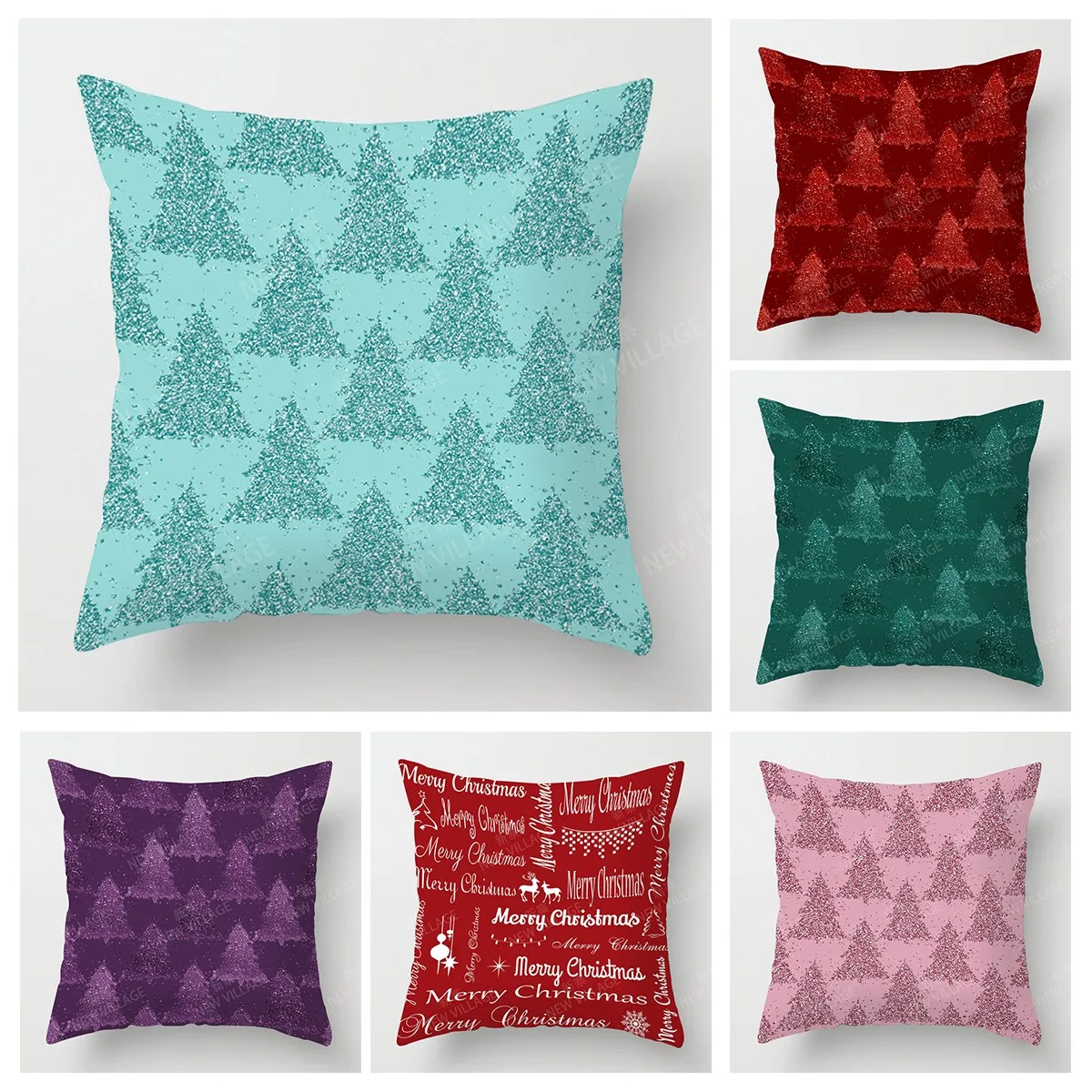 Christmas series pillowcases sofas cushion covers  home decor can be customized for holiday celebrations 40x40 50x50 60x60 35x35