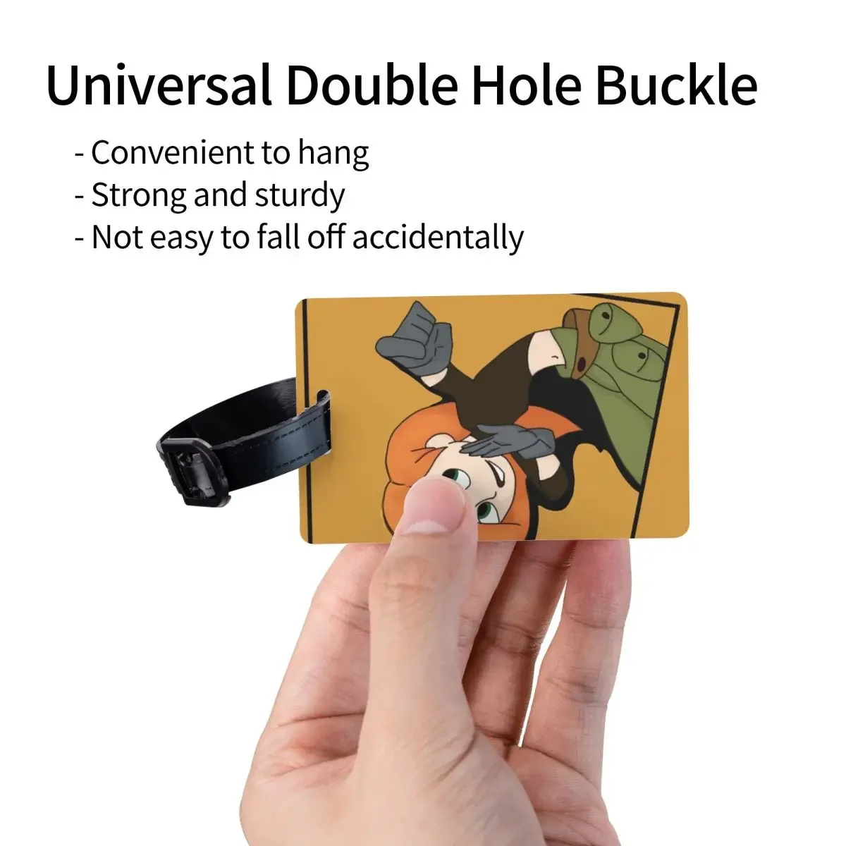 Kim Possible - Comic Panel Style Luggage Tags Suitcase Accessories Fashion Baggage Boarding Tag Label Holder ID Name Address