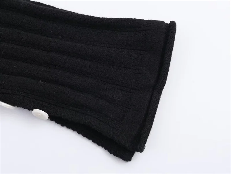 Cappotto da donna Nuovo stile per l'autunno 2025 Giacca cardigan in maglia semplice con maniche svasate tinta unita Moda casual