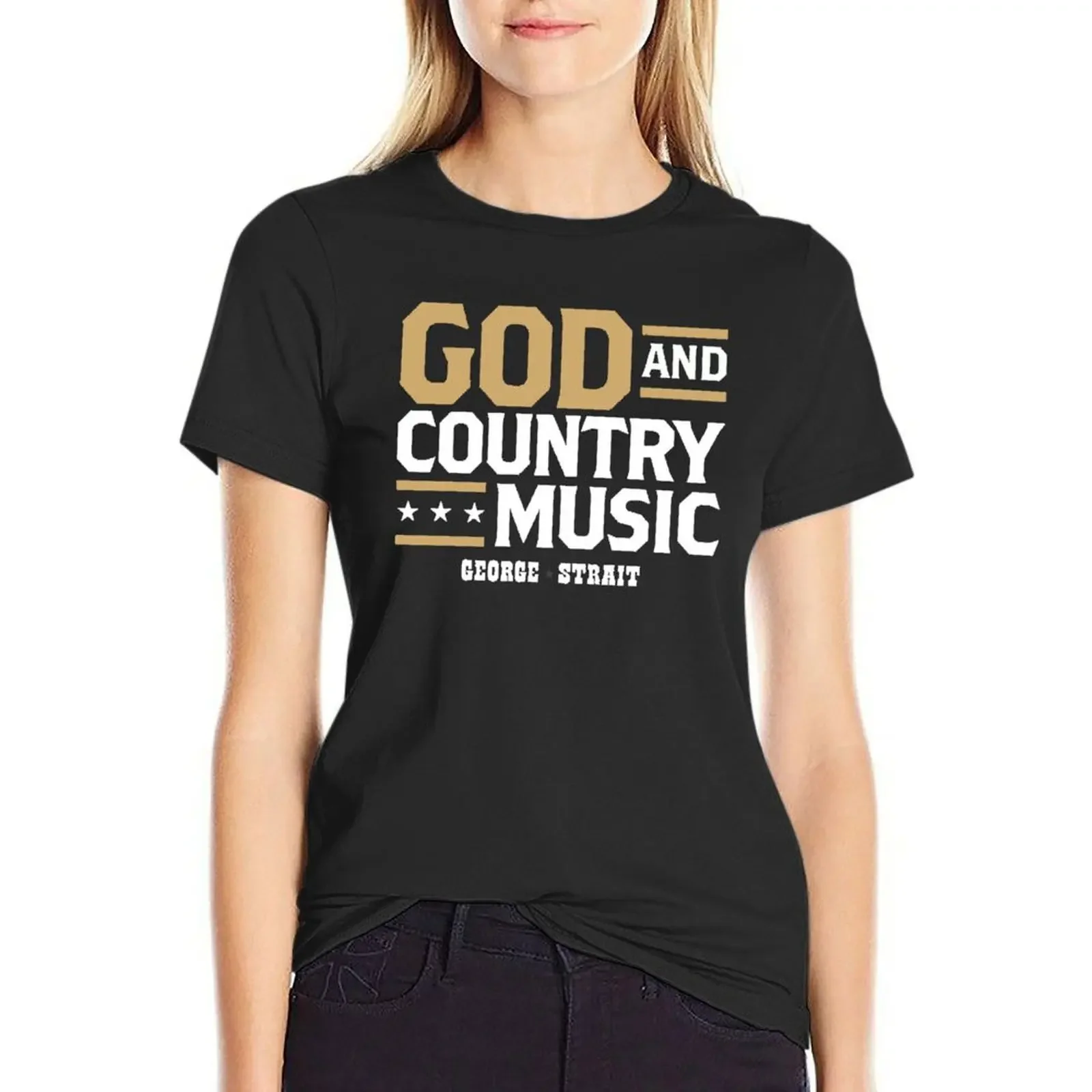

god and country music T-Shirt heavyweights vintage anime clothes t-shirts for Women pack