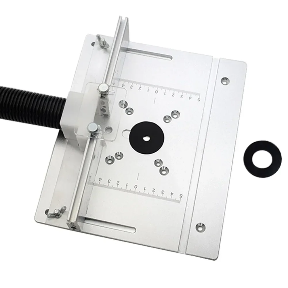 

Вставная пластина, триммер для кромок, устойчивый к ржавчине, серебристый, износостойкий, алюминиевый сплав, прозрачная шкала, гравировальный станок, откидная доска