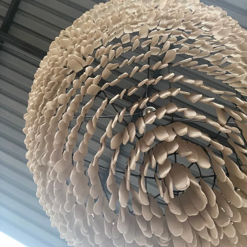 Large Industrial Decorative Lighting Cement Conical Chandeliers for Dining and Living Rooms Vintage Chandelier Ceiling Light