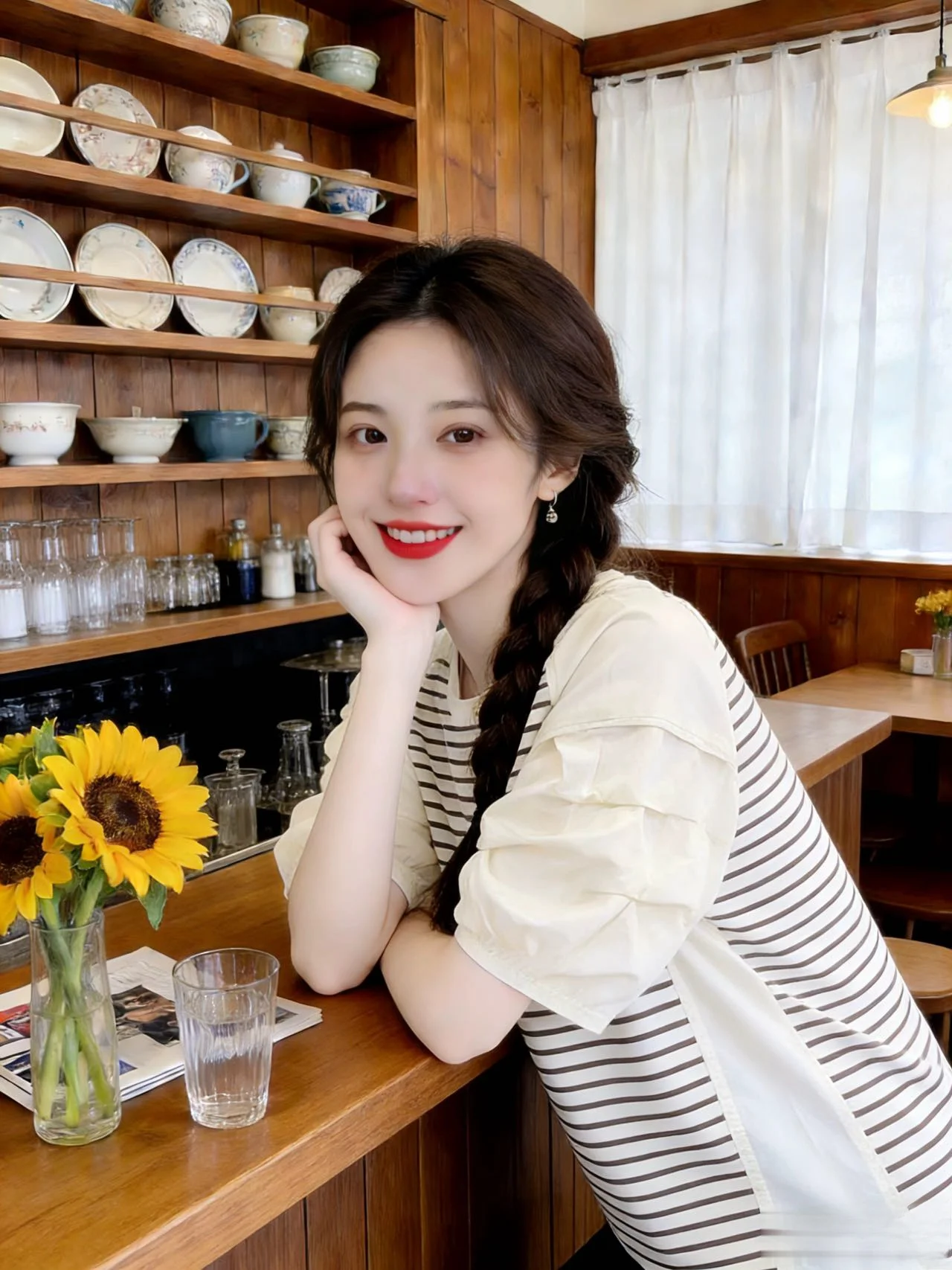 

Fenixuan Women's ort Sve T-irt Loose Fit Striped Patchwork Casual Sle Spring Summer New Arrival Versatile Top