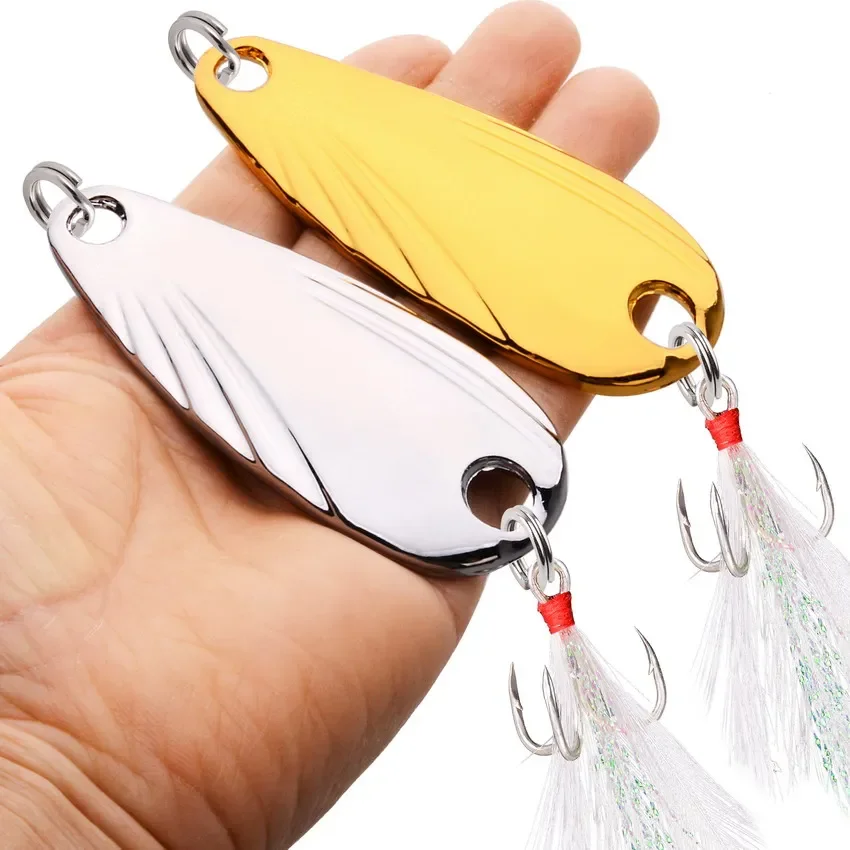 12pcs Kit Fishing Lures Set 40g 30g 20g 15g 10g 5g Hard Artificial Wobblers Metal Jig Spoons Bait Fishing Tackle Accessories