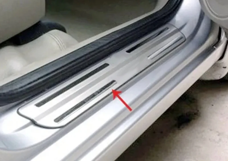 Door sill strip fit for  2015 2016 2017 2018  honda CITY stainless steel door Threshold exterior protector welcome pedal