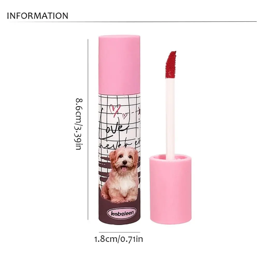 Doce blush cão batom fosco compõem beleza veludo lábio esmalte de longa duração bonito lábio pasta compõem