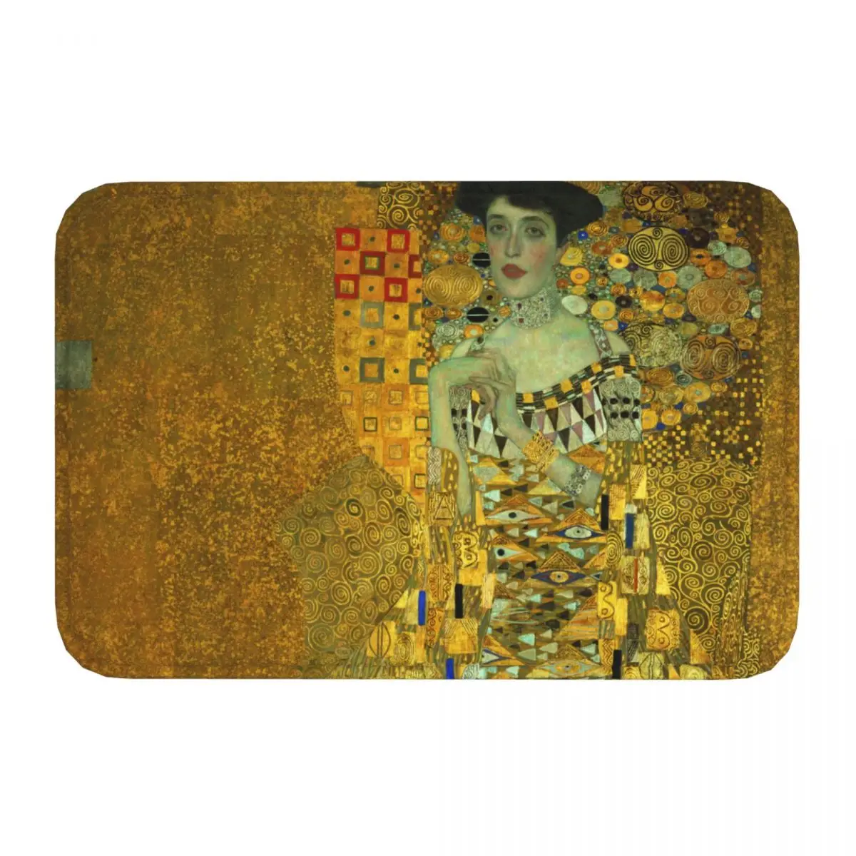 Bath Mat Gustav Klimt Adele Bloch-Bauer Doormat Living Room Carpet Balcony Rug Home Decor