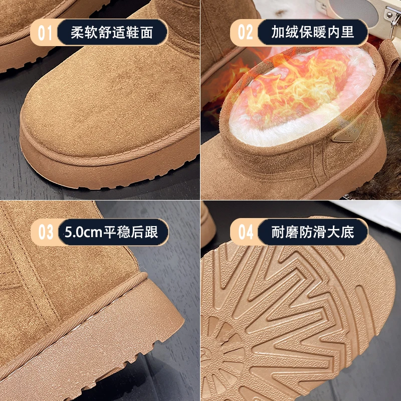 WONST Nuovi stivali da neve bassi invernali Scarpe Stivale in vera pelle Pantofole in cotone firmate Ragazzi Scarpe calde antiscivolo alte