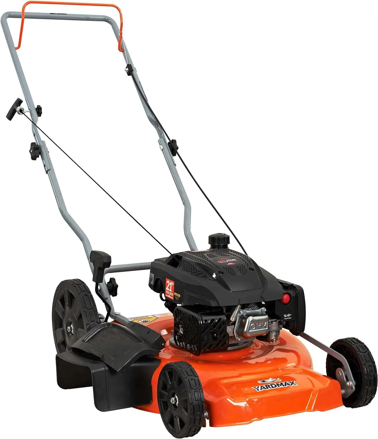 21 in. 170cc 2-in-1 Gas Walk Behind Push Lawn Mower with High Rear Wheels