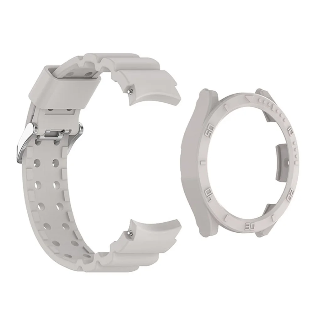 40/44mm Watch Strap + Protective Case for Samsung Galaxy Watch5/5 Pro Watchband Frame Cover for Watch4/4 Classic Smartwatch Part