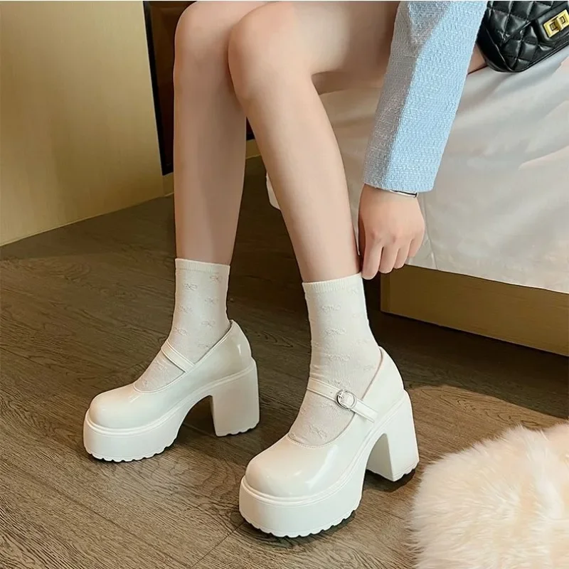 Woman Pumps Square Heels High Shoes For Women On Heeled Round Toe Footwear Promotion Hot Offer Chic Point Beau Today Social