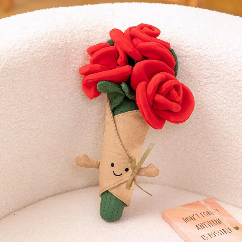 

Cute Bouquet, Wedding Certificate, Rose Bouquet, Hand-Held Flower Doll, Valentine's Day Birthday Gift