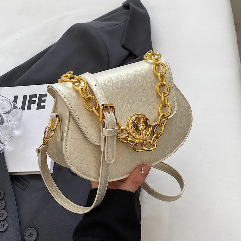 

Crossbody Bags For Women 2025 Luxury Brand Pu Leather Semicircle Saddle Bags Leather Handbags Bags Designer Ladies Shoulder Bags