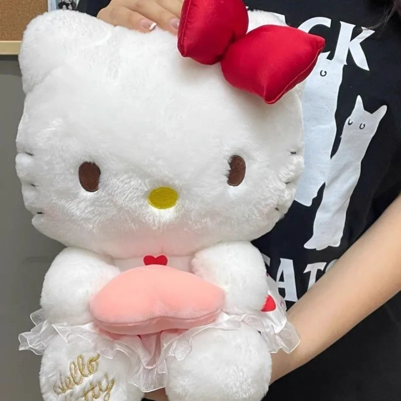 Miniso Sanrio Genuino Kitty Cat Doll Peluche Hello Kitty Cute Doll Room Decorazione Ornamento Regalo di compleanno per le amiche