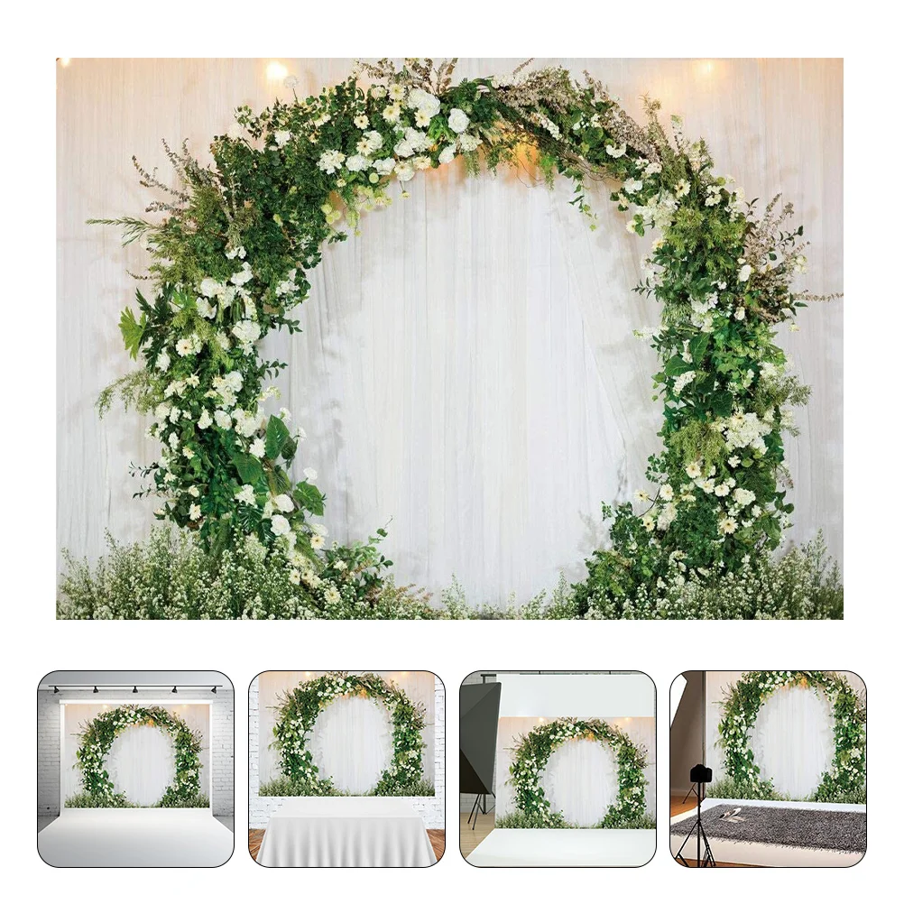

Garland Backdrop Cloth Safe Durable Long-Lasting Use High-Quality Material for Photography Studio Events Photo Background