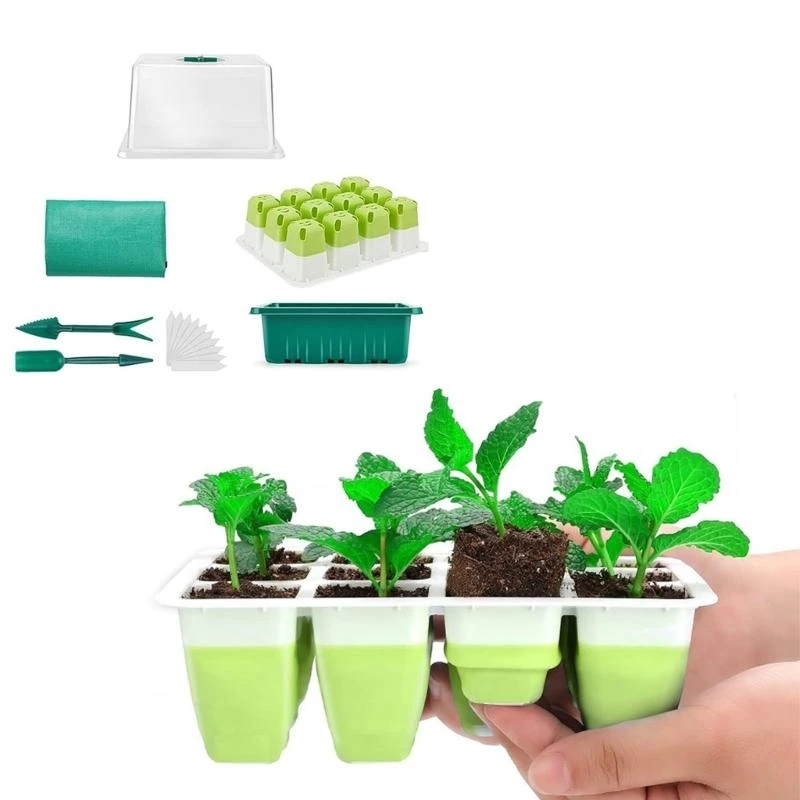 

G6KF Seedling Starter Kits for Efficient Plant Growth Greenhouse Germination Tray Miniature Greenhouse Flower Growing Box