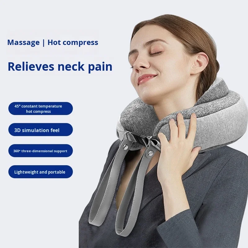 

Customized Multifunctional 5W Massage Pillow Neck Massager Kneading C-Shaped Inflatable Portable Car Charger Travel Musical