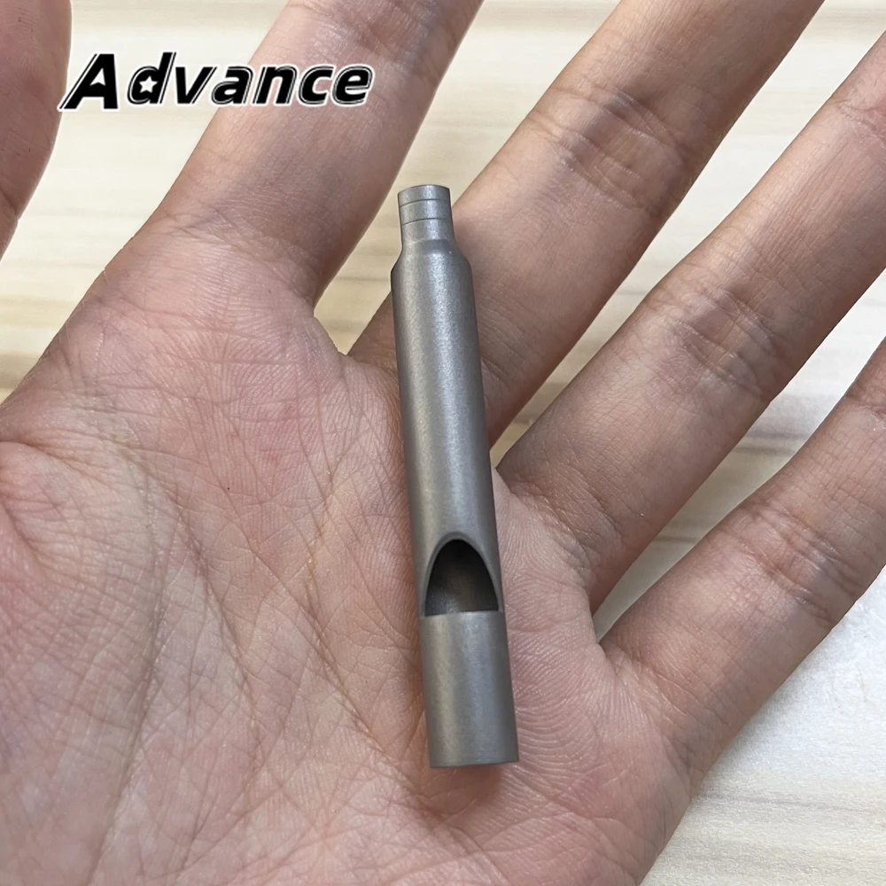 Simple Titanium Alloy Whistle Single Tube Whistle Outdoor Small Tool EDC Camping Hiking