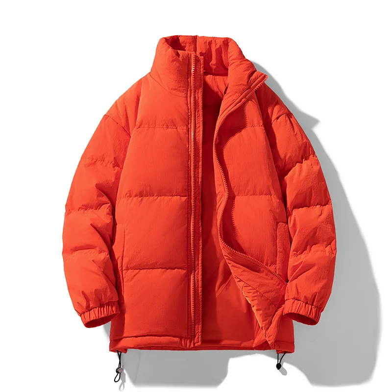 Casual Men's Stand Collar Duck Down Jackets 2025 Autumn Winter Outdoor Puffer Coat High Sreet Wear Windproof Padded Top Clothing