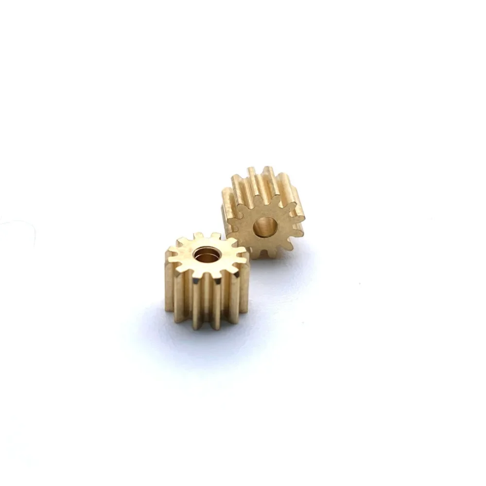 0.5M 8/9/10/11/12 Teeth 2MM Copper Gear DIY Motor Compact RC Car Toy Parts