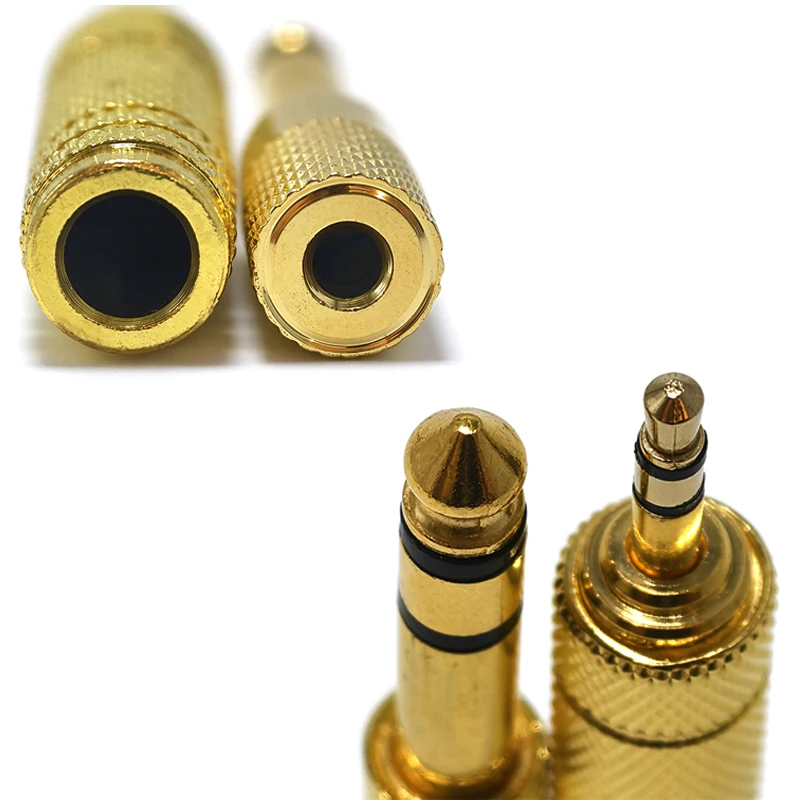 1/5/10PCS 6.35mm to 3.5mm/3.5mm to 6.35mm Stereo Audio Jack Adapter Male Female Converter for Headphone Guitar Amplifier Mixer