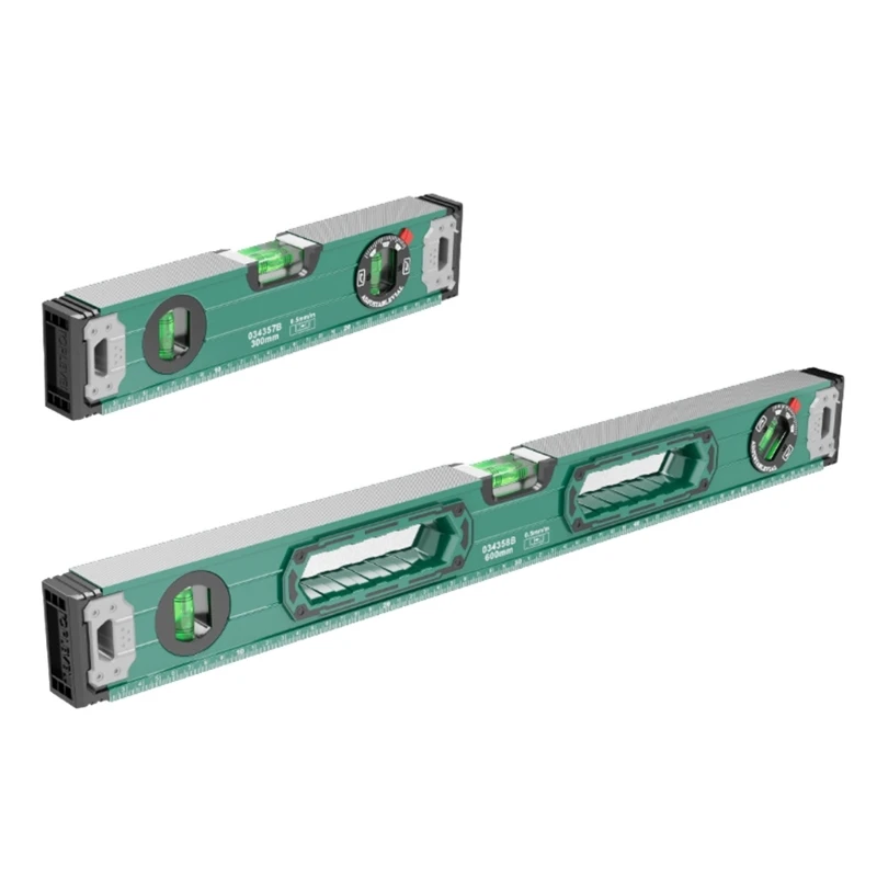 Régua medição 12 polegadas/24 polegadas com escala métrica Régua magnética forte