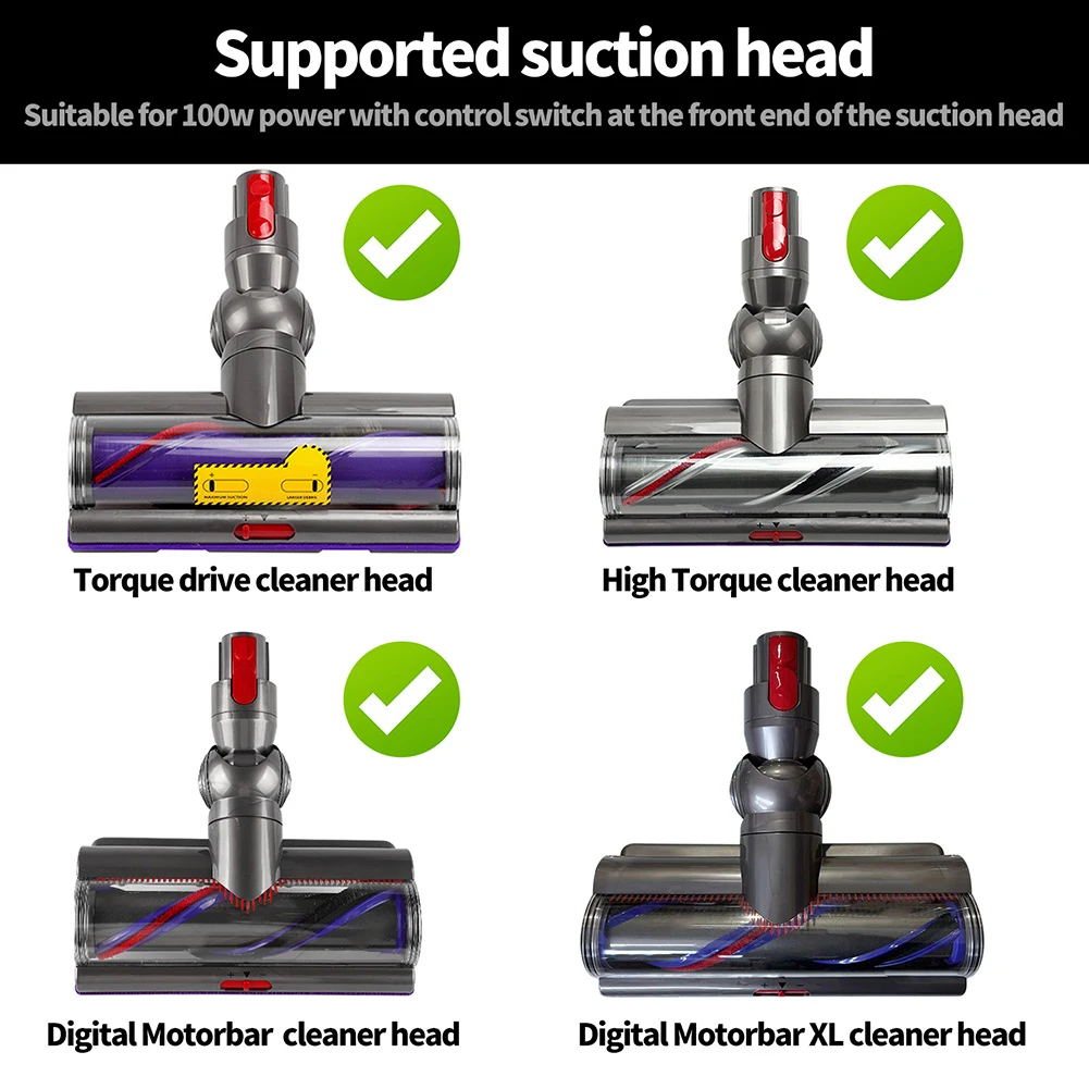 Easy Installation High Torque Cleaner Head Compatible With V15 Enhanced Cleaning Efficiency Easy Installation Vacuum Accessory