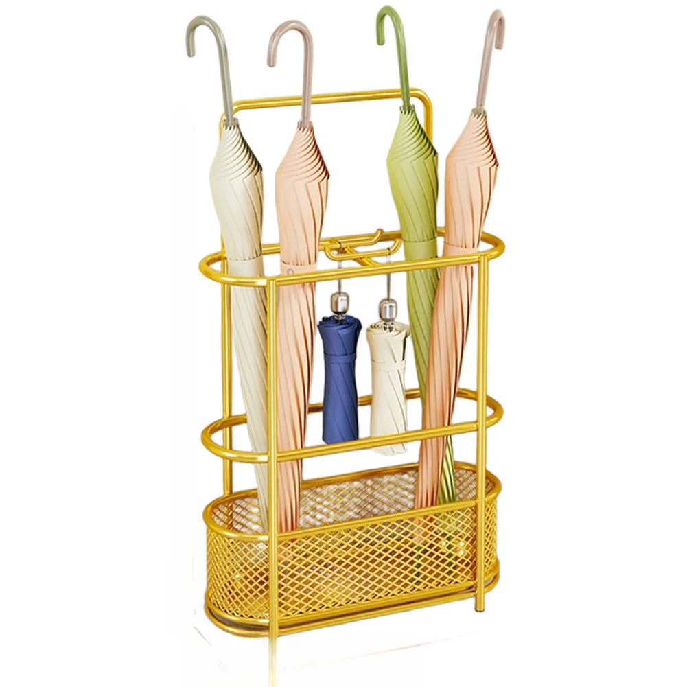Sturdy Iron Umbrella Stand with Drip Dry Function for Living Room Entryway Bedroom 20x15x50cm Contemporary Look