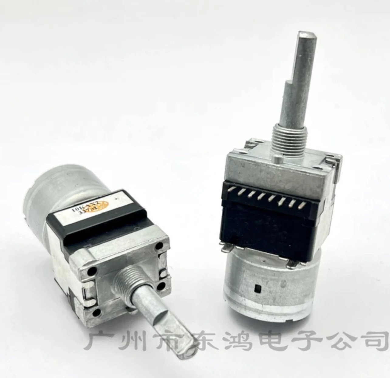 1 PCS single RK168 type 8-pin  old amplifier volume motor potentiometer A10KX2 shaft length 30mm