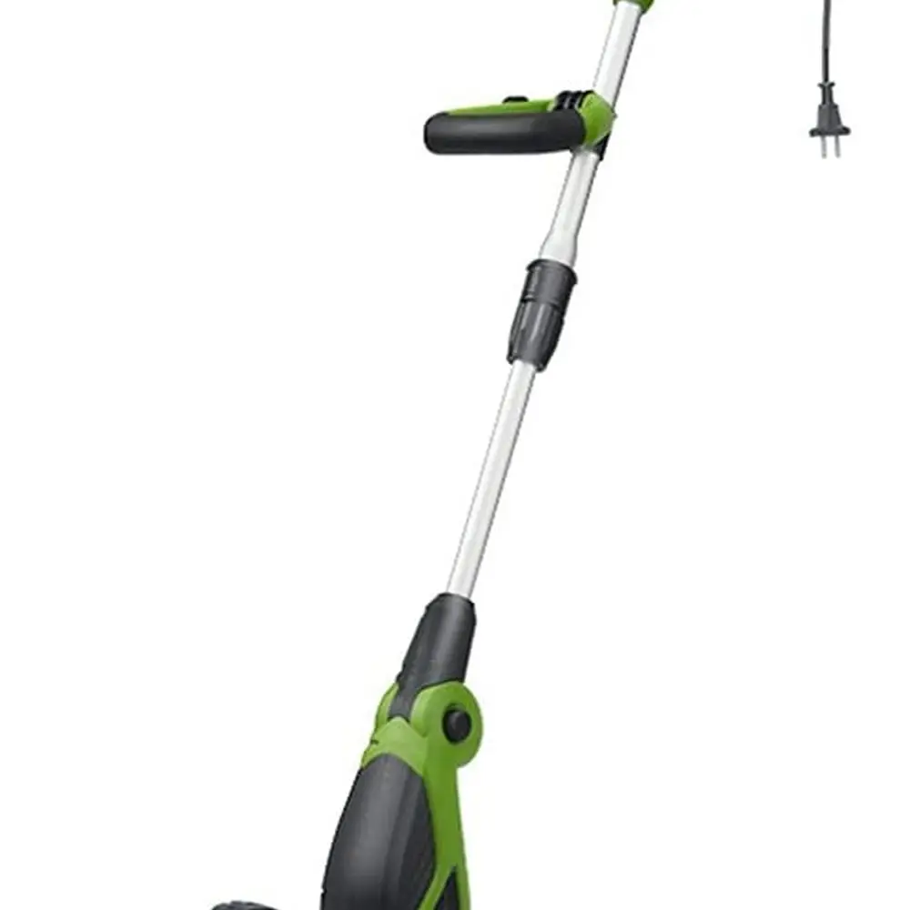 

Зеленая электрическая газонокосилка для прополки 110 см — мощность 800 Вт, подключаемый садовый инструмент