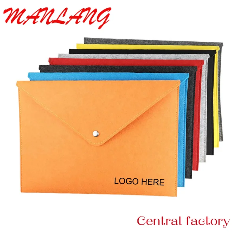 

Custom Office Laptop Holder A4 Paper Felt Envelope File Folder Durable Organizer Portable Document Bag