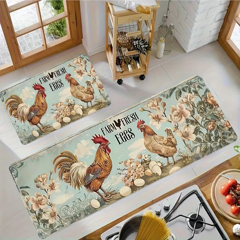 Home Goods Bathroom Sets - Boerderij haan en bloem keukenmat set,