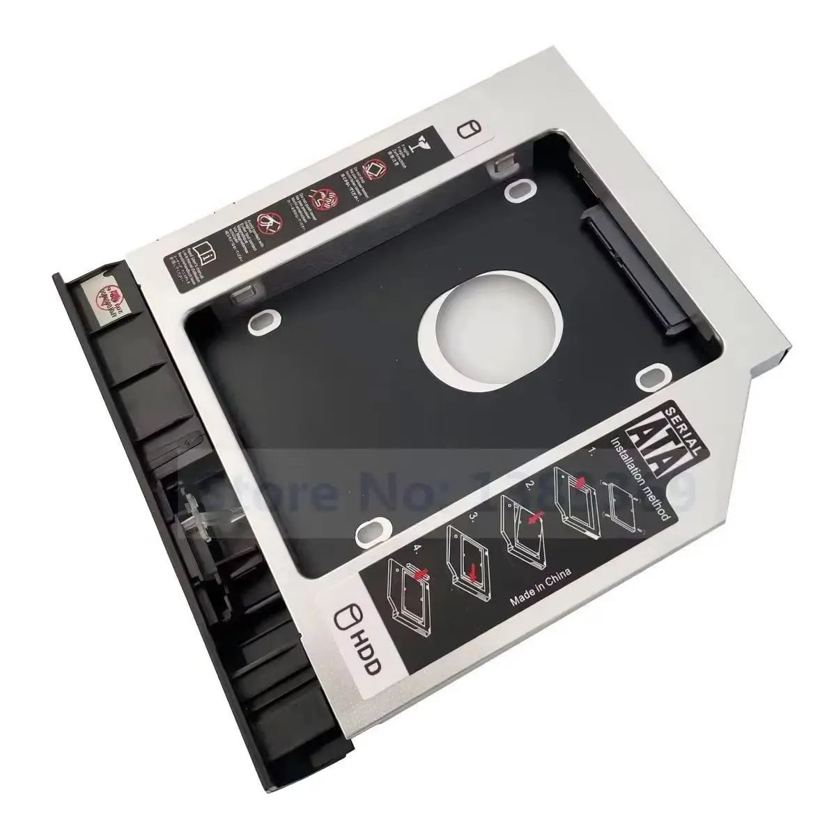 With Matched Bezel Panel 2nd 2.5 SATA HDD SSD Hard Drive Optical Bay Caddy Frame Bracket Adapter for Lenovo G500 G505 G510