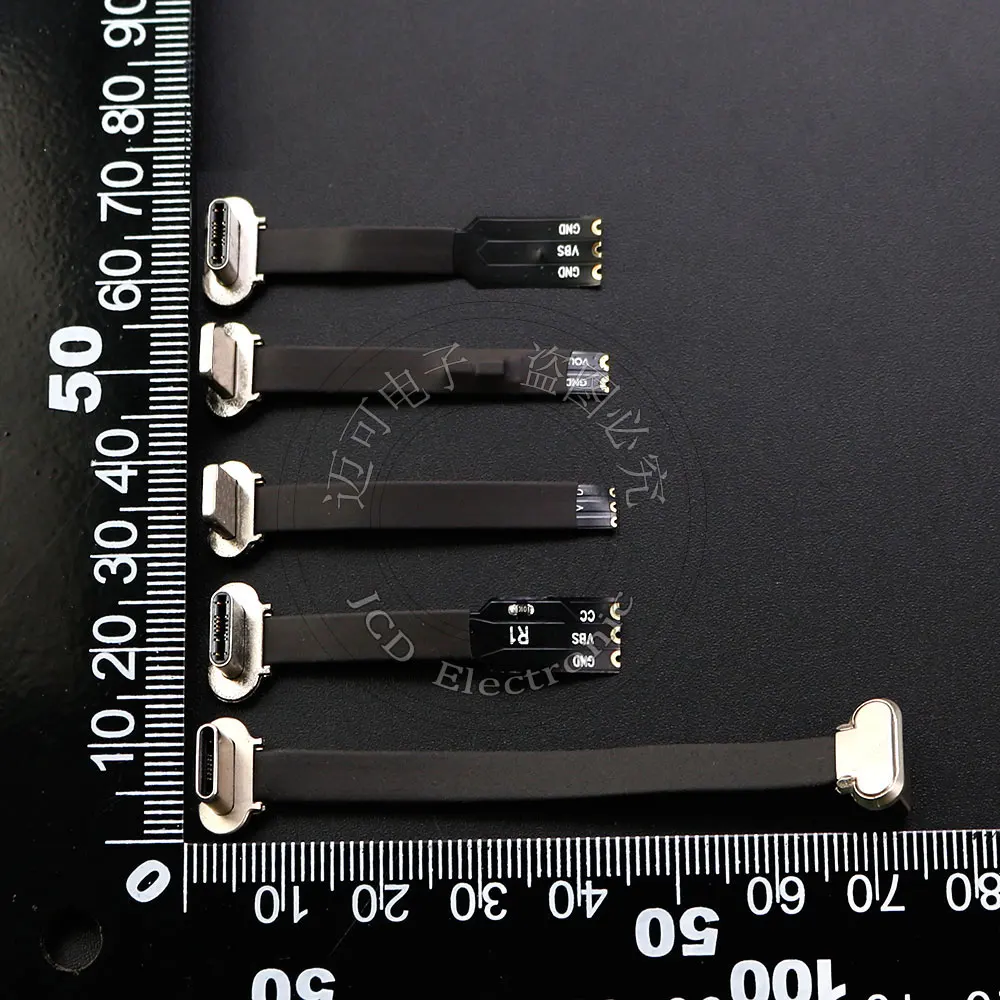 Type-C USB Connector FPC 2Pin 3Pin W/ Resistor R1 Soft Flat Cable Male Charging Cable Fast Charge Wire Extention For Phone