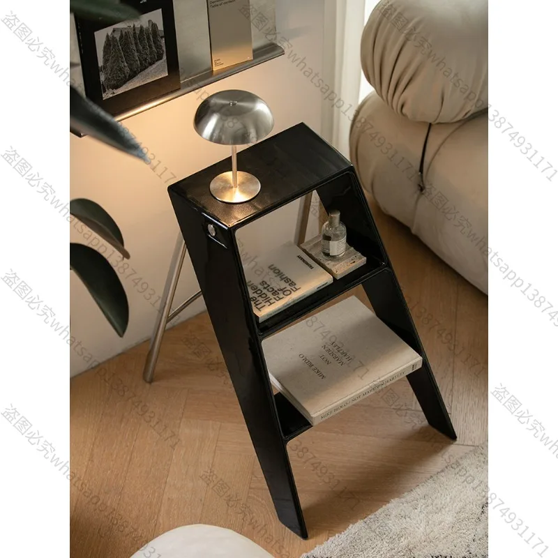 Nordic Style Ladder Shelf Sofa Side Table Corner Desk Household Foldable 3 Step Multifunctional A Frame Ladder