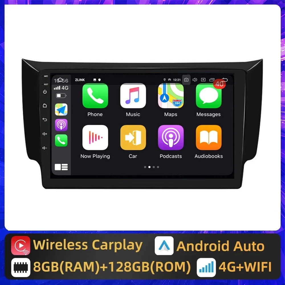 

2DIN Car Radio GPS For Nissan Sylphy B17 Sentra 2013 2014 2015 2016 2017 2018 Head Unit Android 14 Navigation Player Stereo