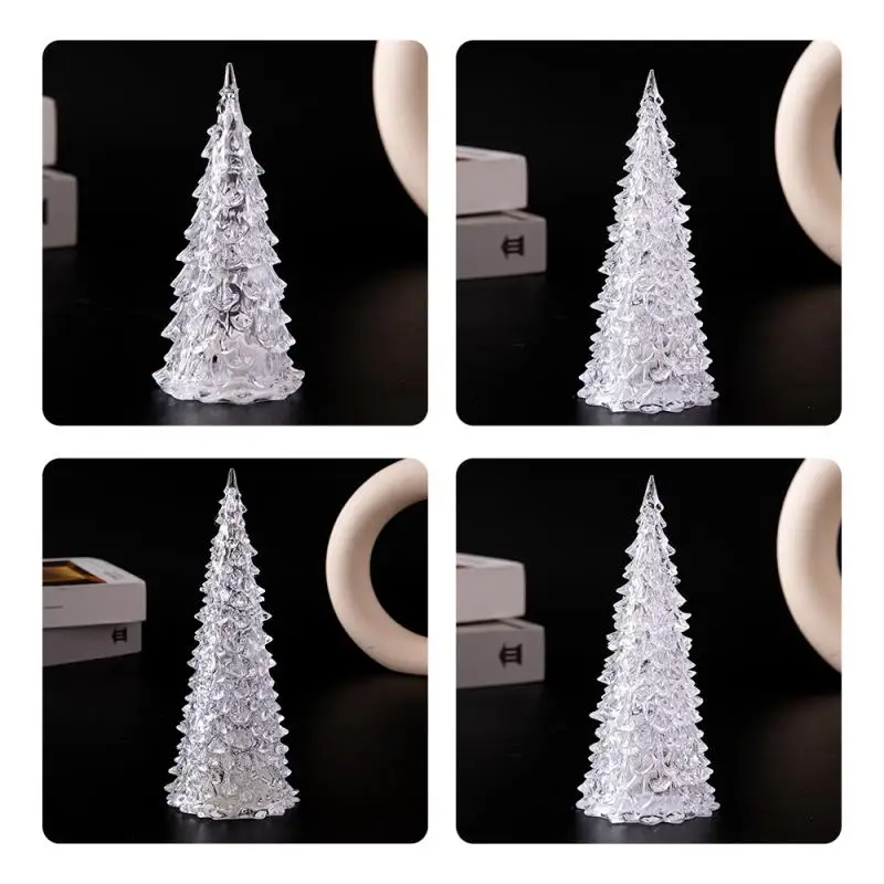 Christmas Tree Colorful Changing LED Desk Table Lamp Light With Seven Colors Romatic(Size:12cm X 5.5cm)