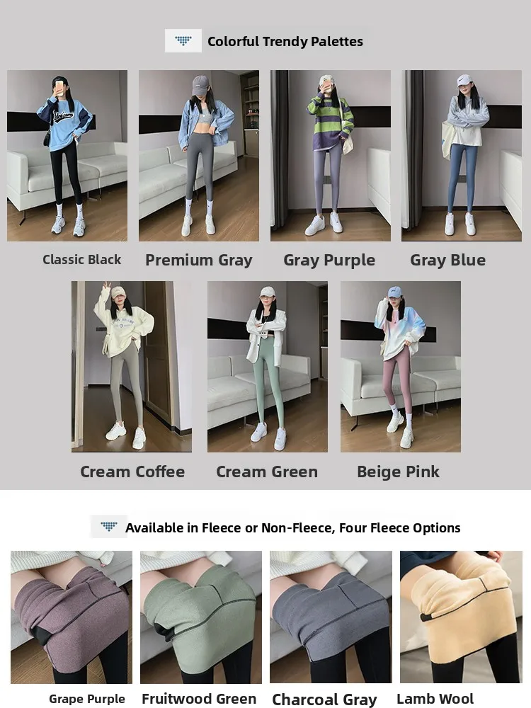 Calça feminina plus size com forro de pele de arca para ioga, detalhe de botão, controle de barriga, levantamento de bunda, calças compridas exclusivas on-line