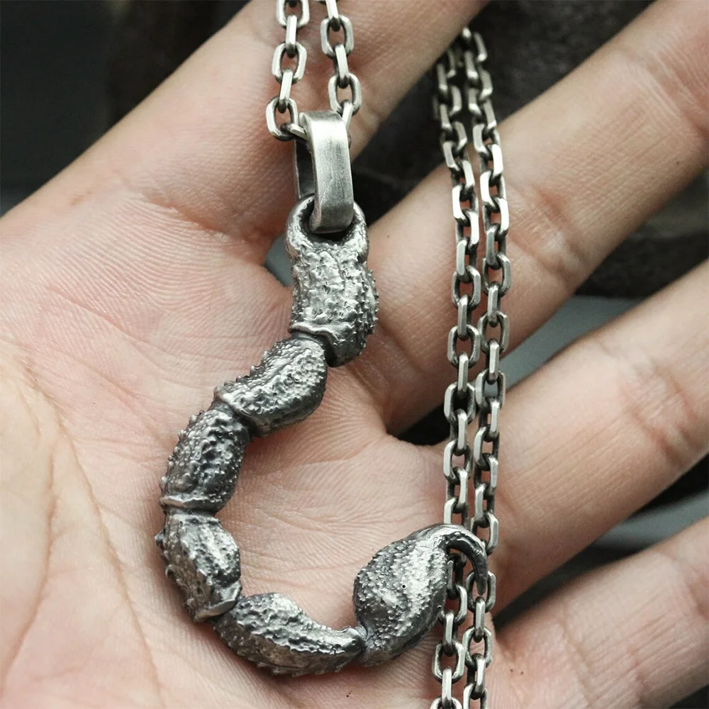 

American Style Punk Style Scorpion Tail Poison Needle Necklace Trendy Men's Personality Fashion Hip-hop Jewelry Accessories