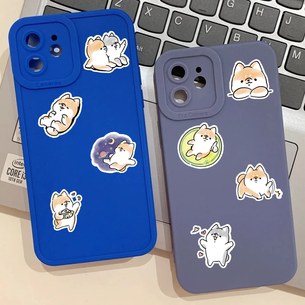 40pcs Cute Cartoon Shiba Inu Stickers Self-Paste,Which Can Be Used For Cabinets,Refrigerators,Computers, Mobile Phone Cases, Etc - view 4