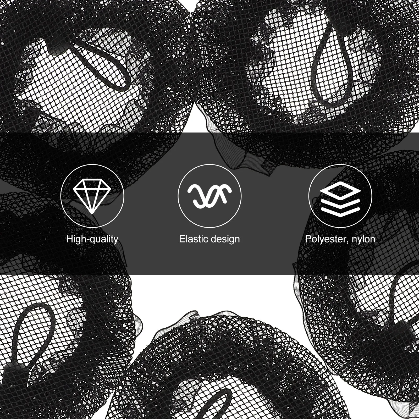 

10 шт. эластичных невидимых сеток для волос для женщин, сетки для танцовщиц, сетки для пучков, цветочные сетки для волос, аксессуары для волос