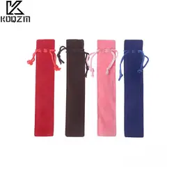 5Pcs  Velvet Drawstring Pen Bag Pouch Small Cloth Pencil Case For One Pen Storage Gift