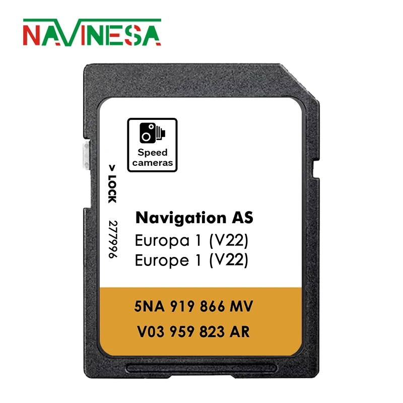 

GPS Accessories for VW Passat B8 from 2014 Discover Media AS V22 Navigation GPS EU Map GEN2 5NA919866MV 2025 Nav SD Card 32GB