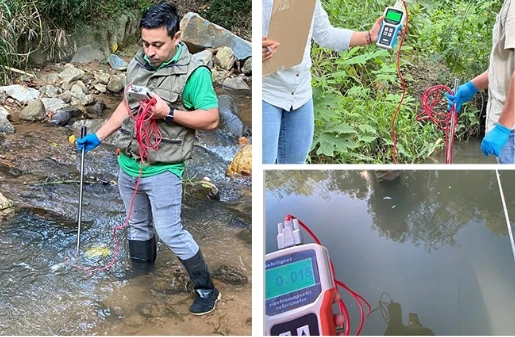 Portable Hydrology Smart Water Meter Customizable OEM Portable Velocity Flow Meter for River Current Open-channel Water Flow