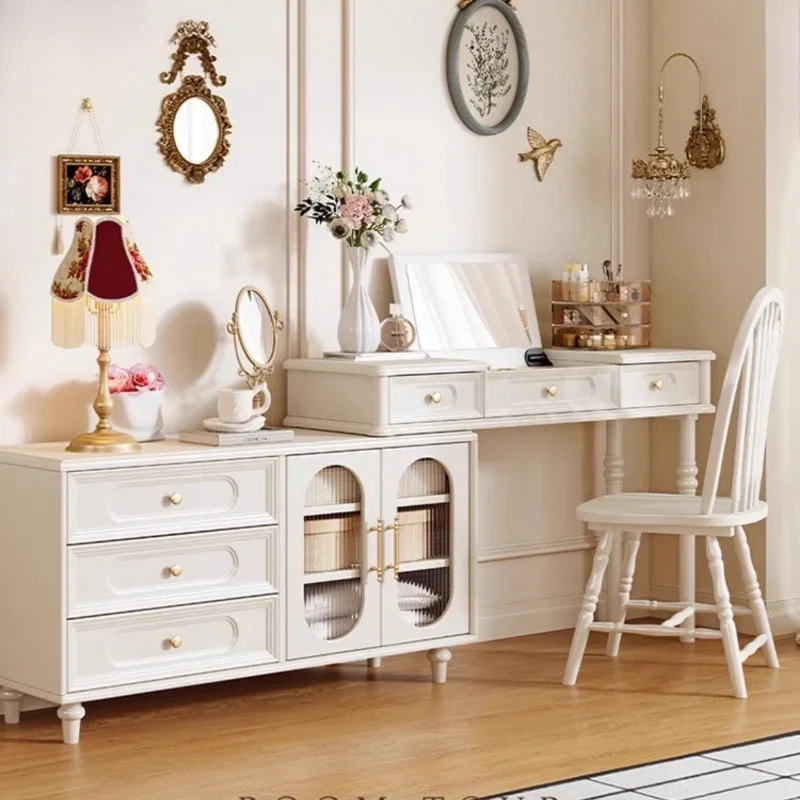 

Роскошный белый женский туалетный столик, зеркало, органайзер для ювелирных изделий, экономия места, комоды для девочек, ящики Penteadeira Quarto, мебель для дома