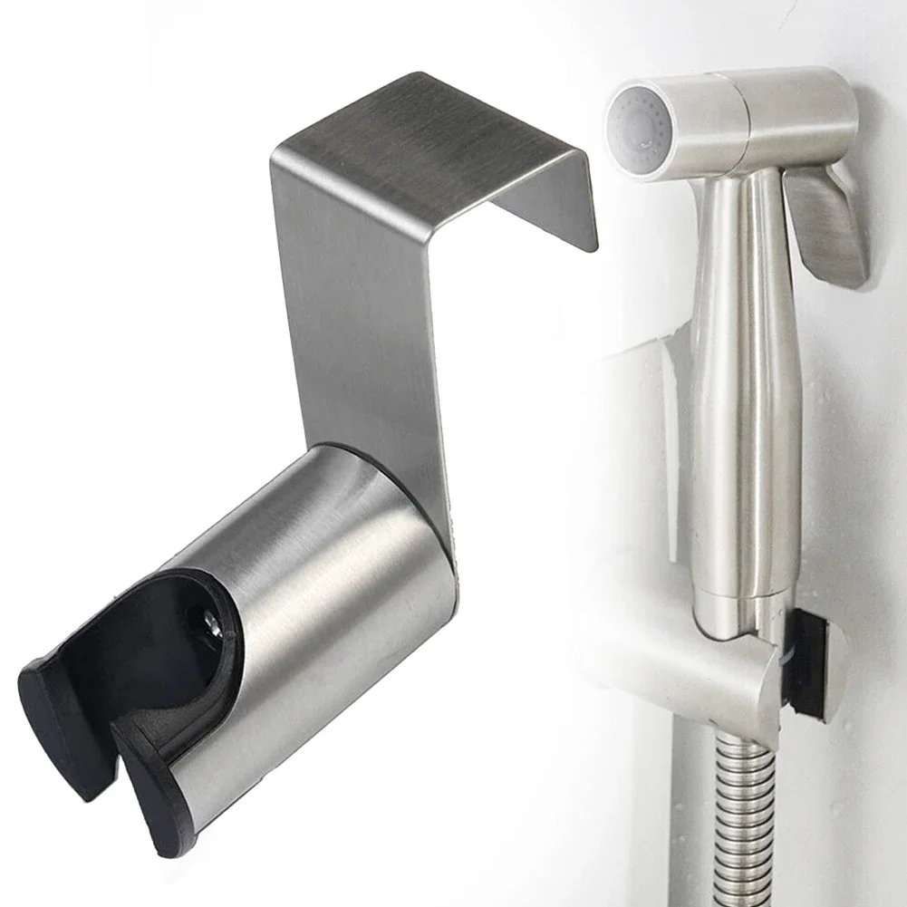 1pcs Stainless Steel Holder Hook Hanger Bidet Sprayer Holder Toilet Bathroom Attachment Hanging Bracket For Hand Shower