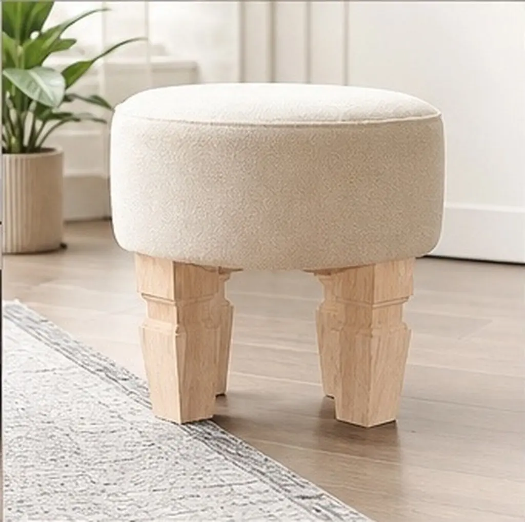 2Pcs Solid Wood Furniture Legs 6 Inch Unfinished European Style Sofa Legs Replacement for Couch Cabinet Bench Bedroom Furniture