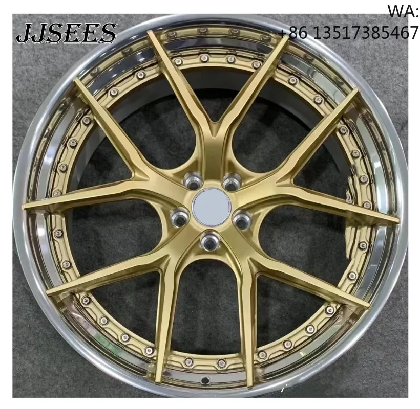 New Condition 17 18 19 20 21 22 Inch Deep Dish 2 Piece Forged Aluminum Alloy Wheel Rims 5X100/5X120 Passenger Car Wheels