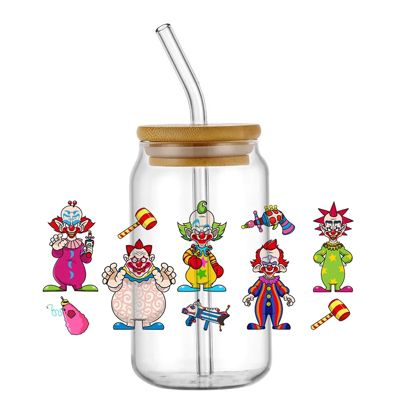 Sticker UV DTF Transfer Wraps My Mental Breakdown Cup Print For DIY Cartoon Mad Glass Can Bottle Waterproof Decals