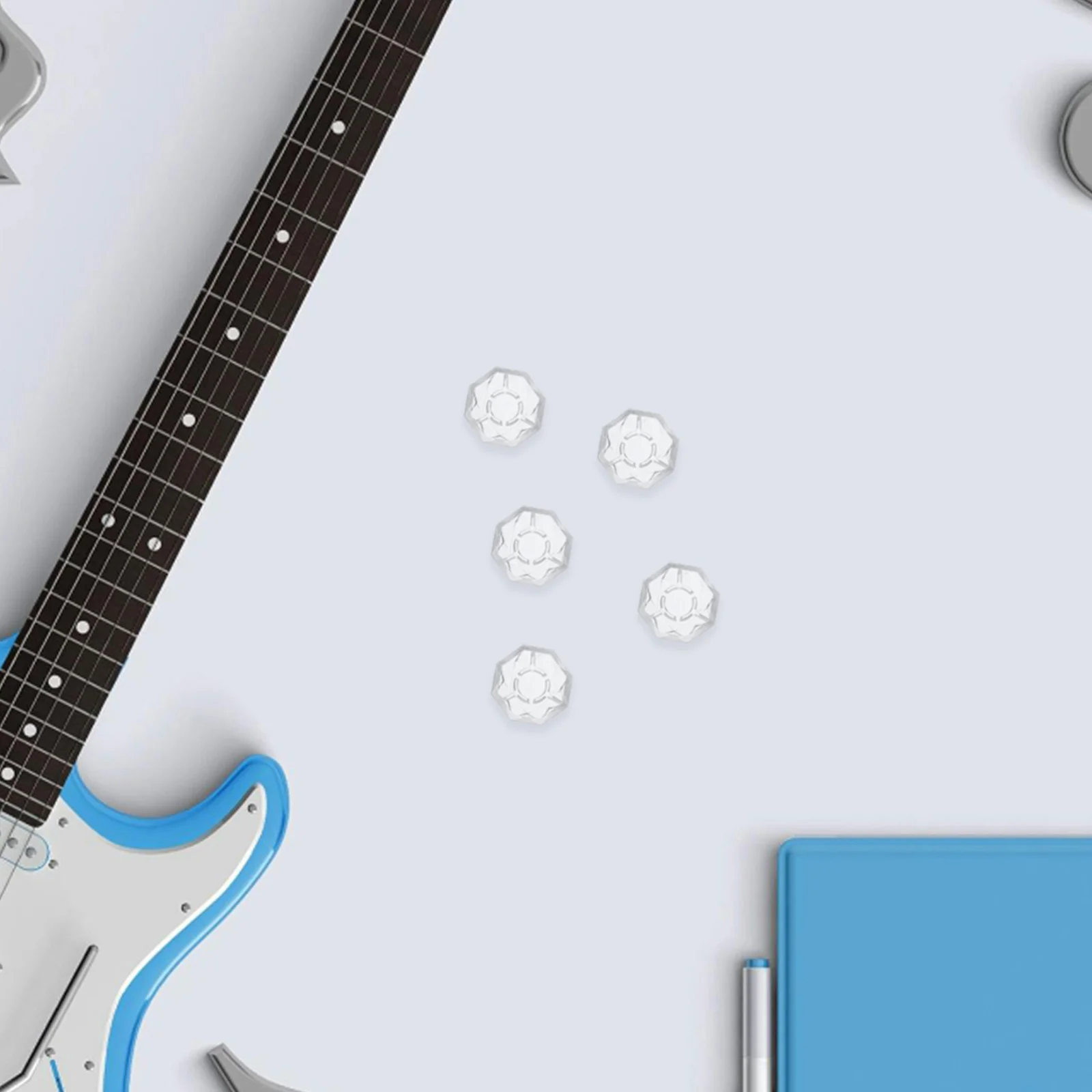 

10Pcs Guitar Pedal Footswitch Toppers Enhanced Stage Performance Effect Pedal Buttons Universal Fit for Guitar Effects